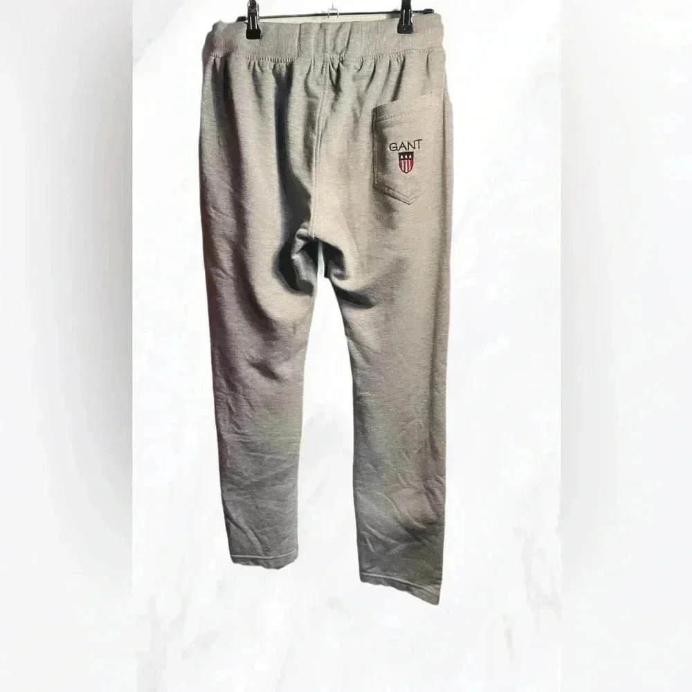 Gant casual athletic slim fit heathered grey relaxed cotton pants joggers  XL - Picture 3 of 4